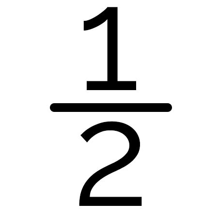 1 half symbol.